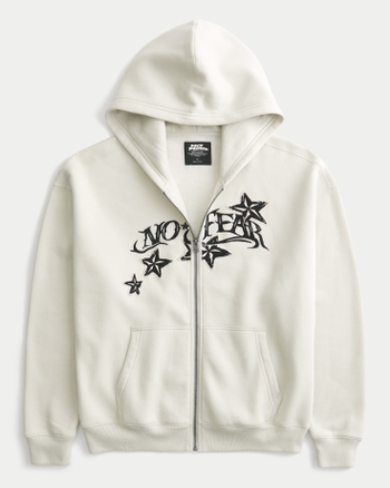 Men's No Fear Graphic Zip-Up Hoodie | Men's Tops | HollisterCo.com
