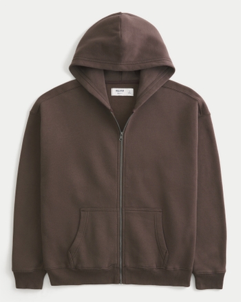 Men's Boxy Zip-Up Hoodie | Men's Tops | HollisterCo.com