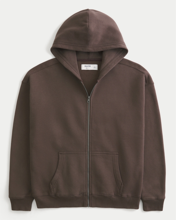Boxy Zip-Up Hoodie