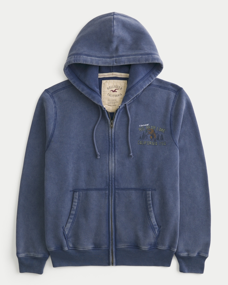 Holiday Vault Release Big Bear Lake Graphic Zip-Up Hoodie