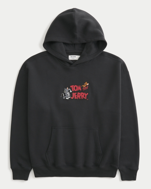 Boxy Tom and Jerry Graphic Hoodie
