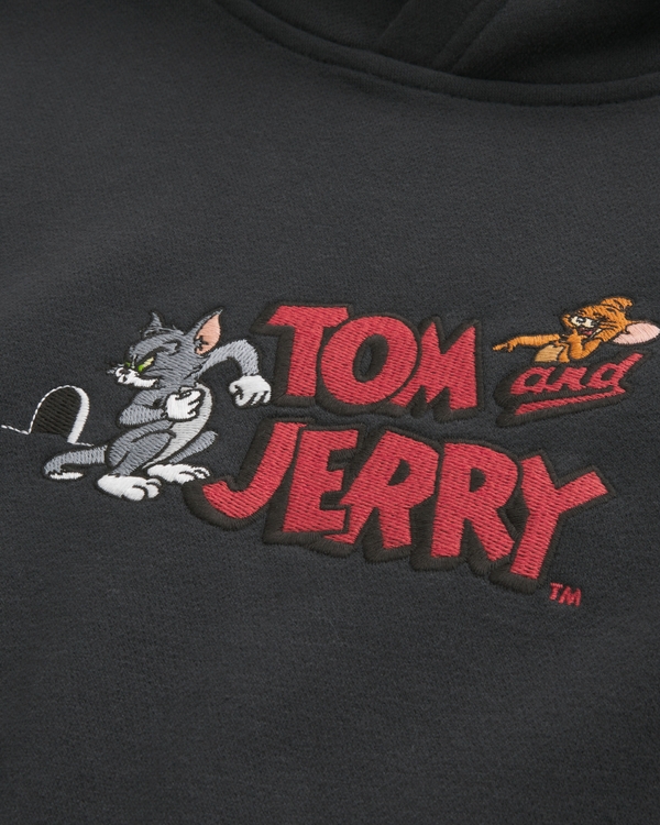 Boxy Tom and Jerry Graphic Hoodie