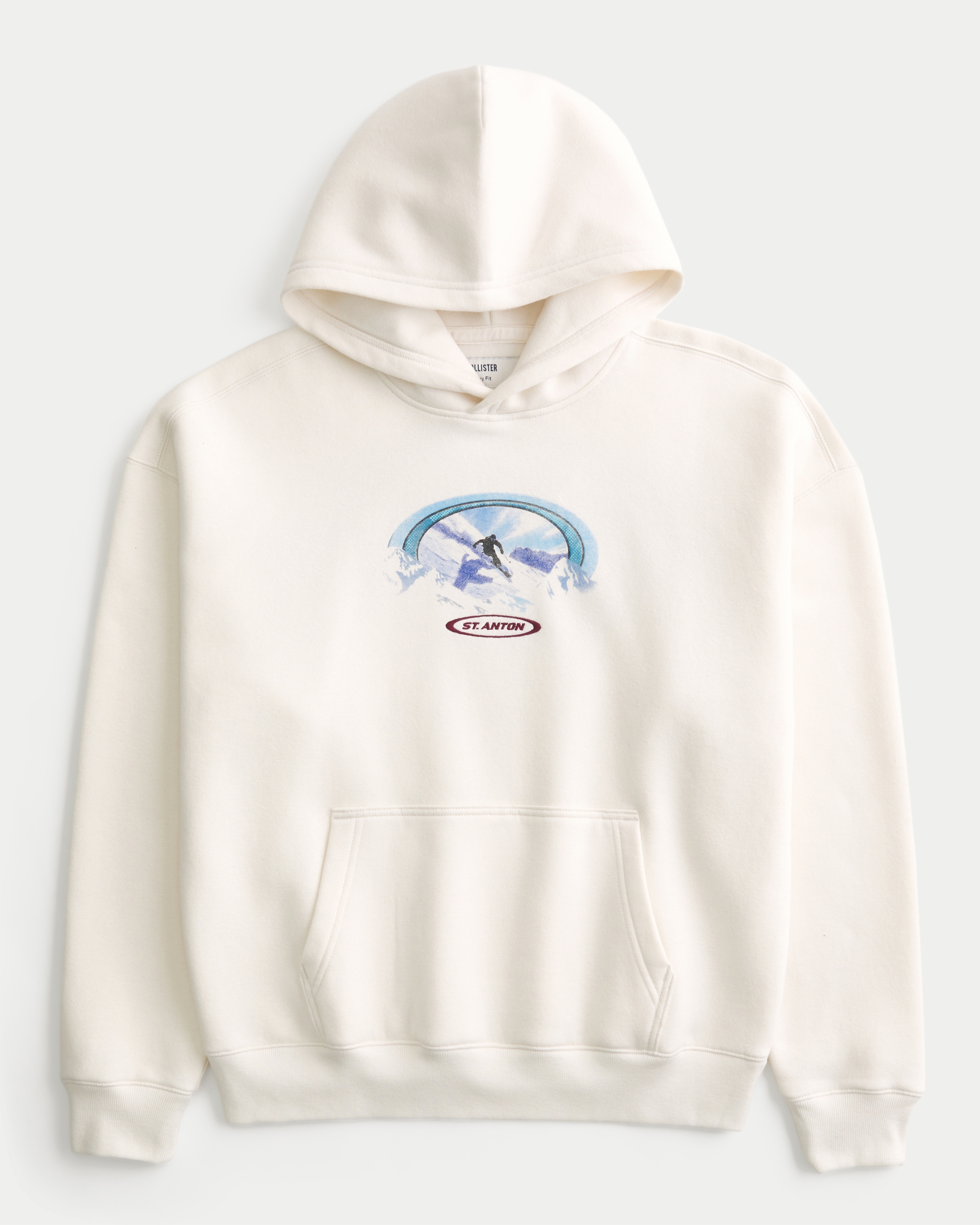 Boxy St. Anton Ski Graphic Hoodie