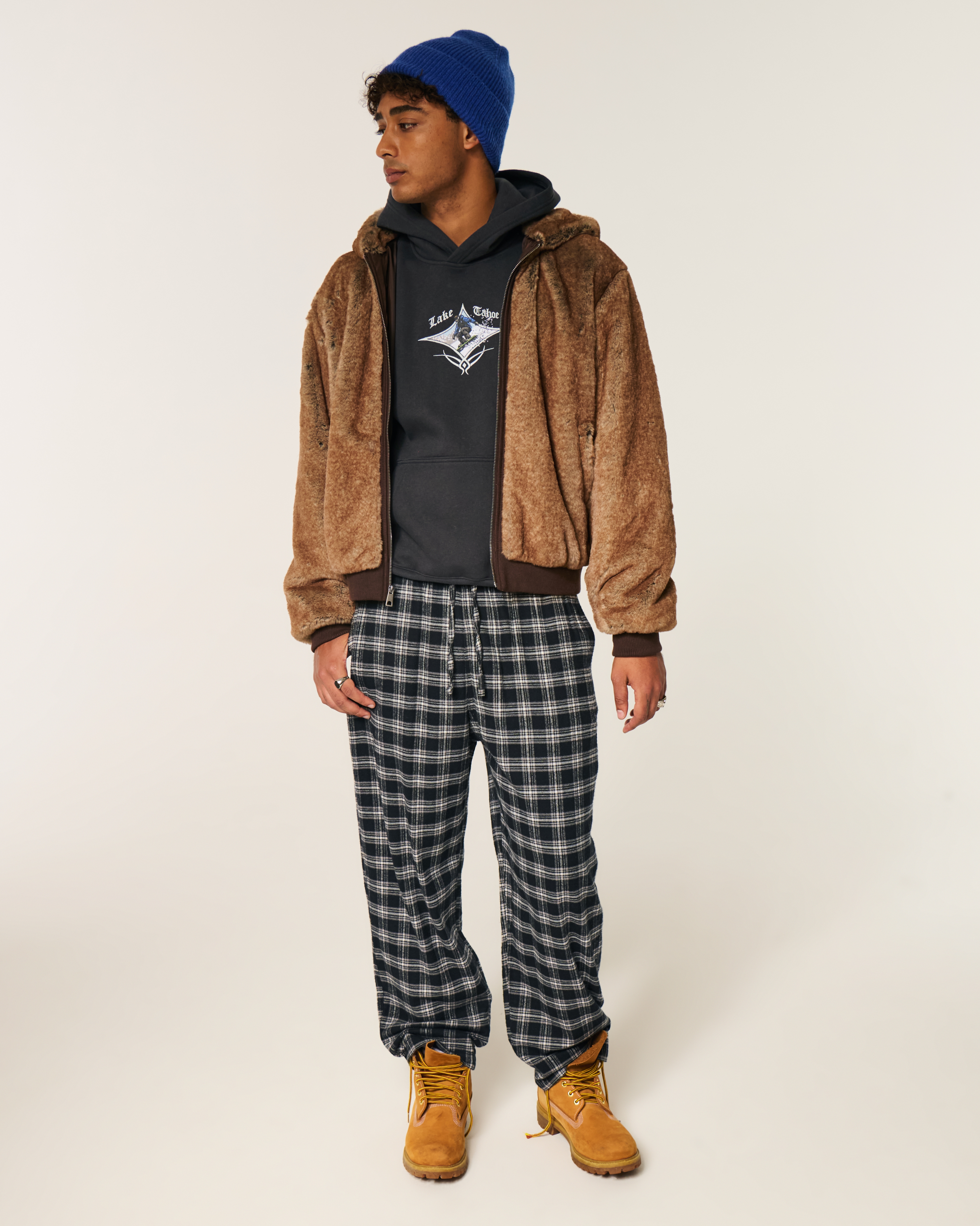 Boxy Lake Tahoe Snowboard Graphic Hoodie