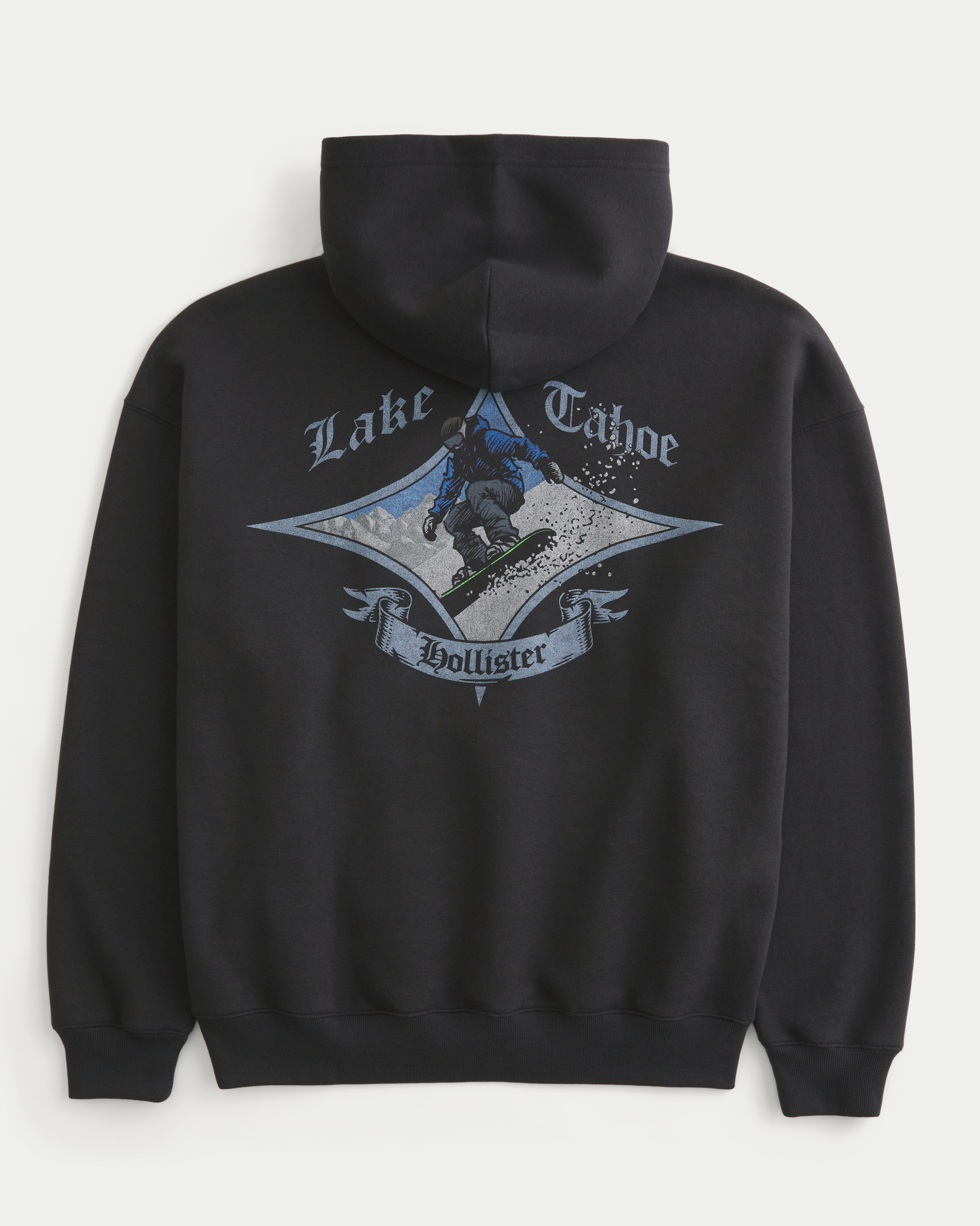Boxy Lake Tahoe Snowboard Graphic Hoodie