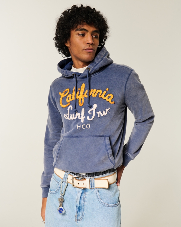Men's Holiday Vault Release Logo Graphic Hoodie | Men's New Arrivals | HollisterCo.com