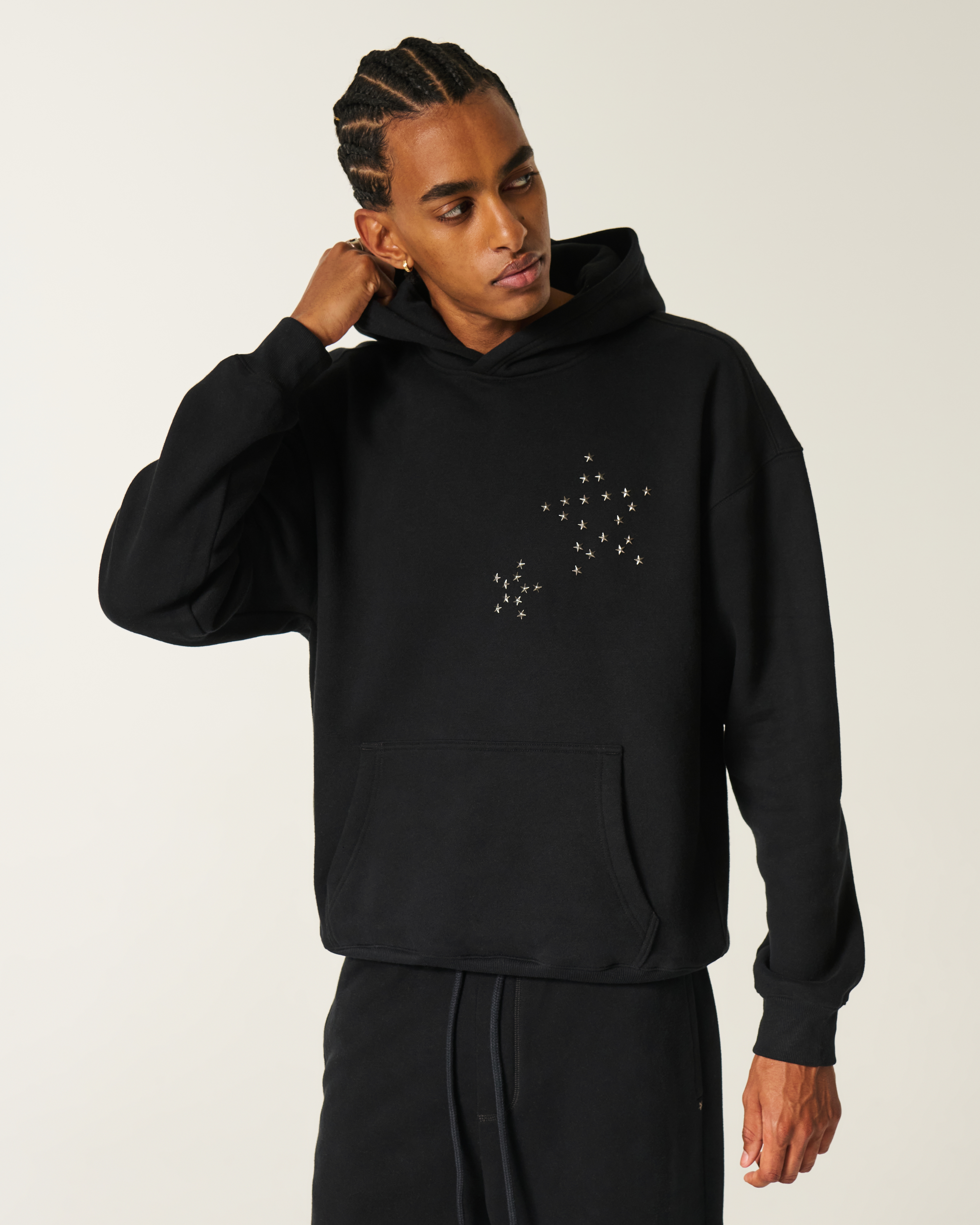 Boxy Star Detail Hoodie