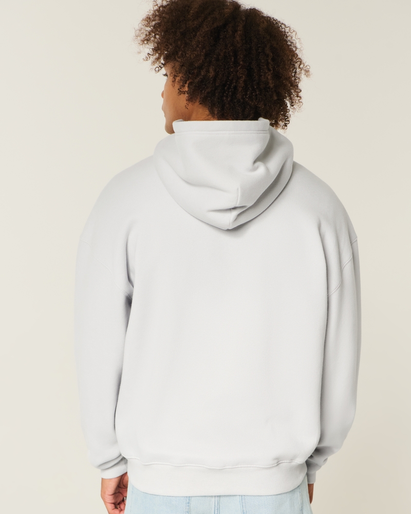 Boxy Graphic Zip-Up Hoodie