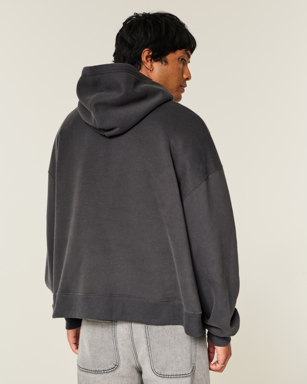 Rectangle Fit Hoodie, Dark Gray view 2