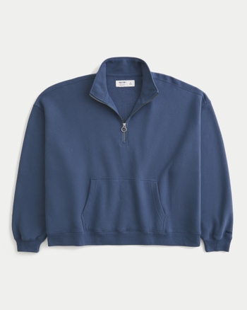 Men's Rectangle Fit Quarter-Zip Sweatshirt | Men's Tops
