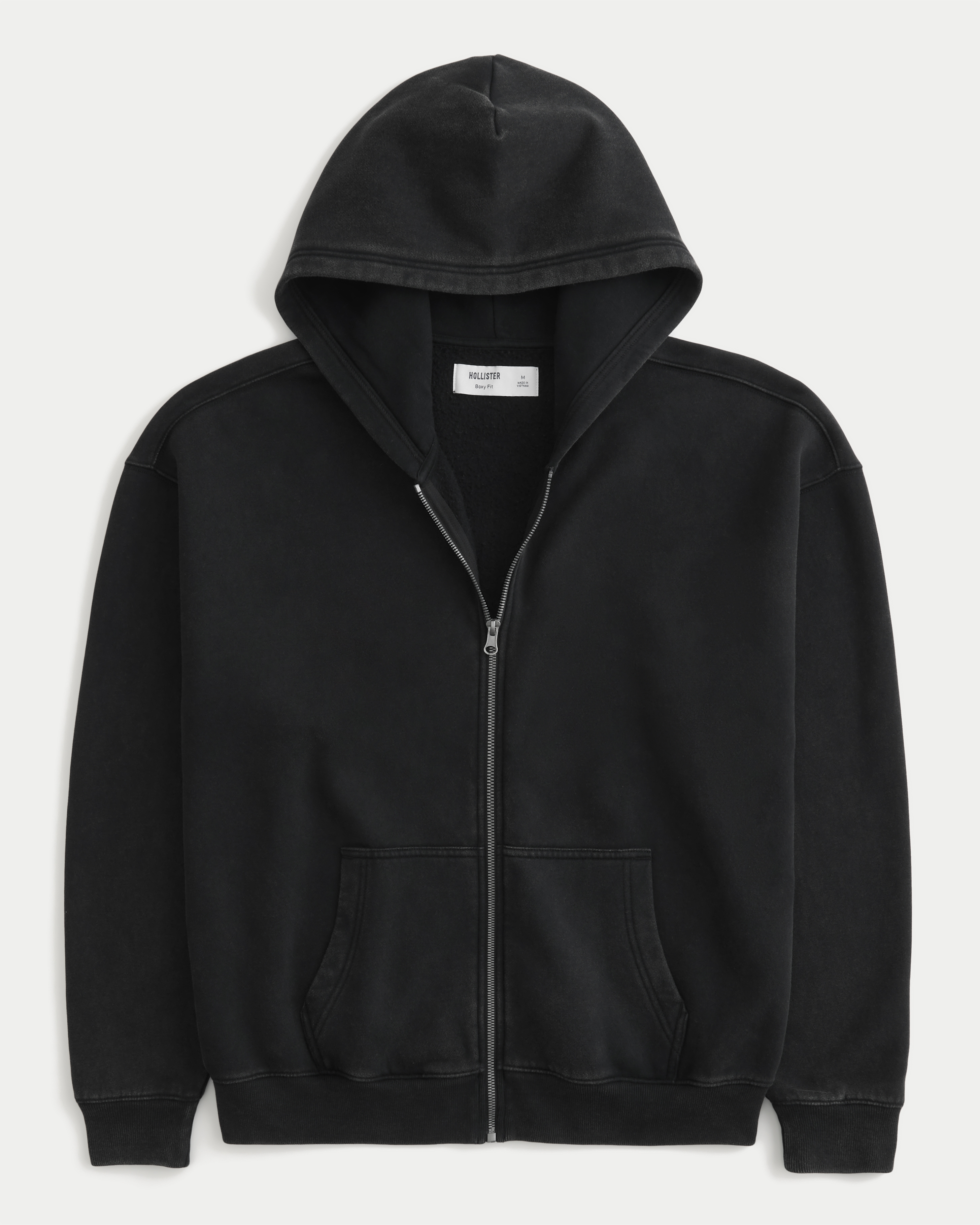 Boxy Zip-Up Hoodie