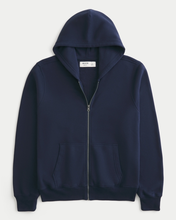 Slim Zip-Up Hoodie, Light Navy view 1