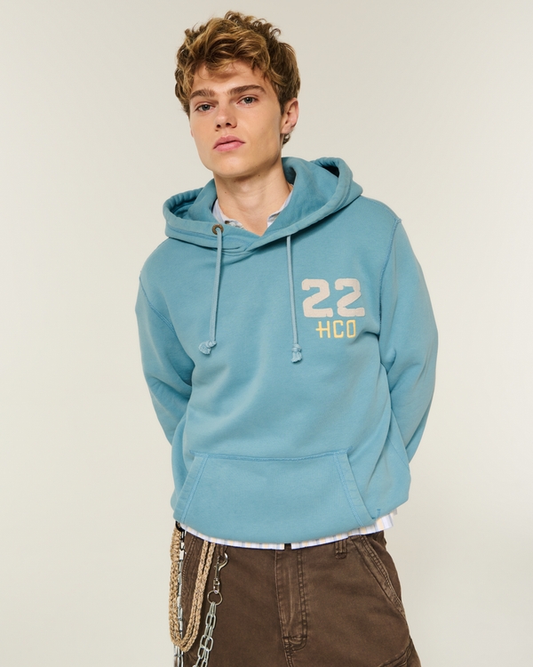 Vault Release Logo Graphic Hoodie, Washed Turquoise view 1