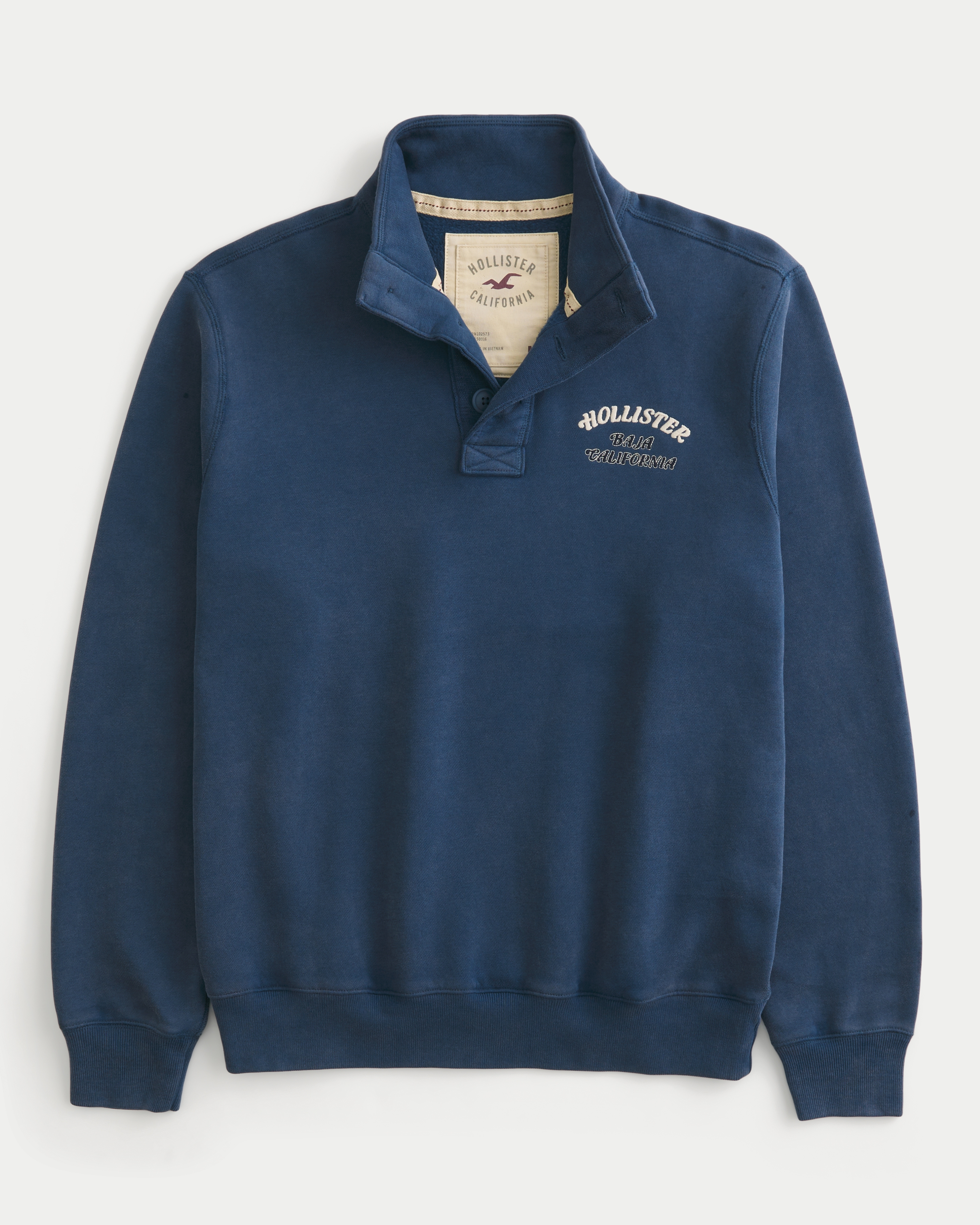 Vault Release Fleece Logo Graphic Henley