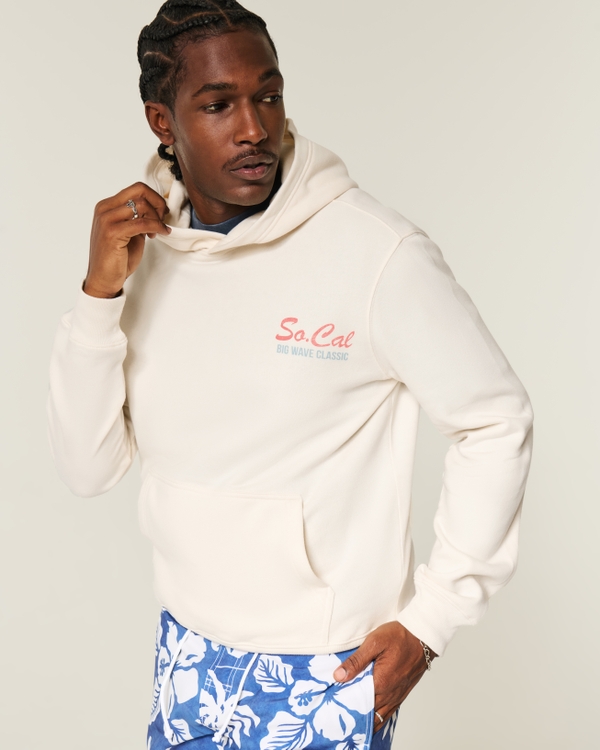 So Cal Surf Graphic Hoodie, Cream view 1
