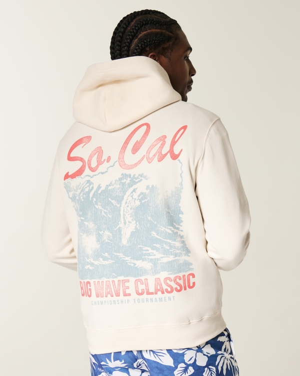 So Cal Surf Graphic Hoodie, Cream view 2