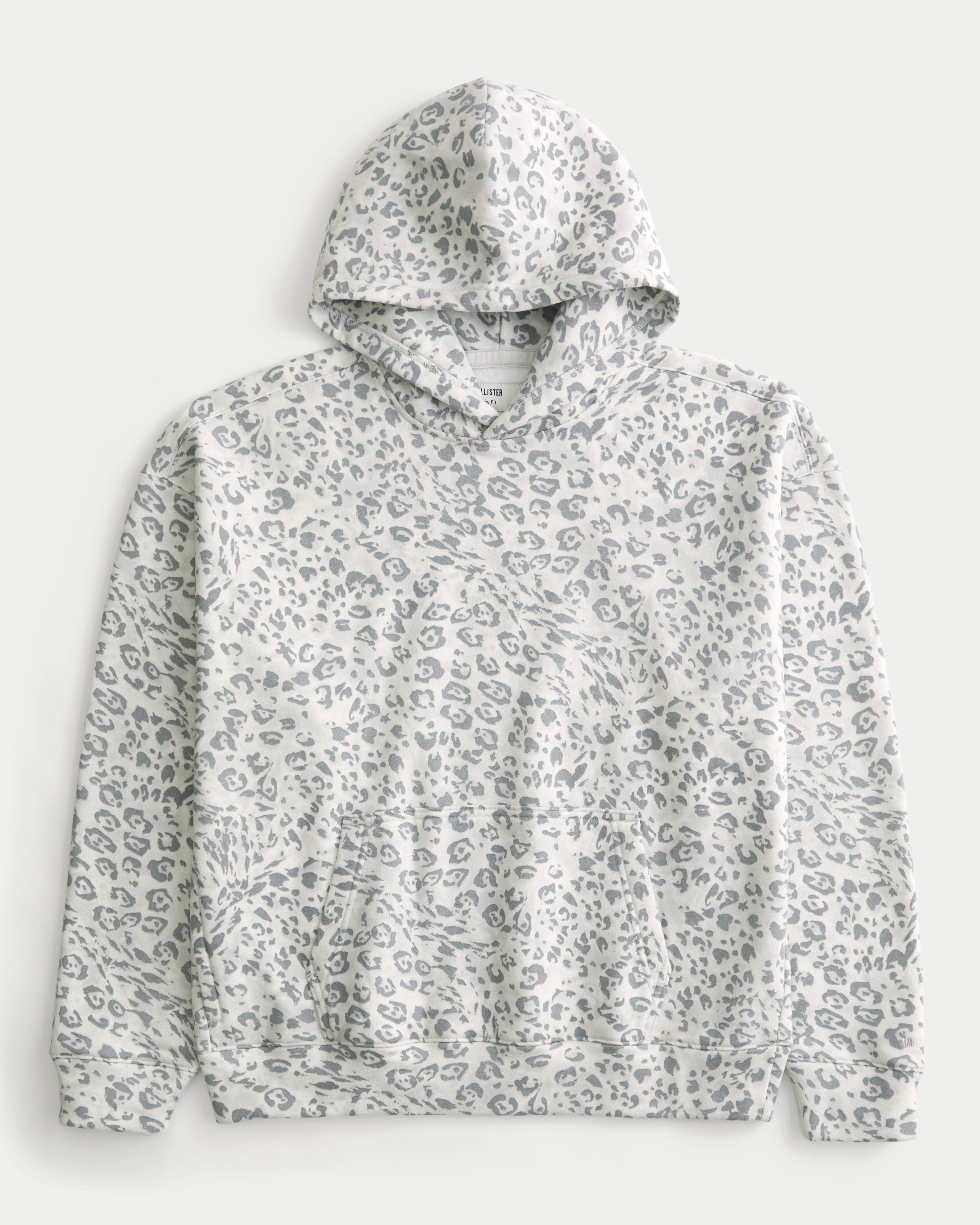 Boxy Leopard Print Hoodie