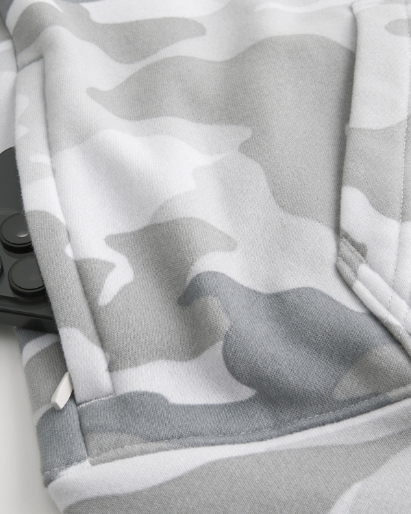 Boxy Camo Hoodie, Light Gray Camo view 2