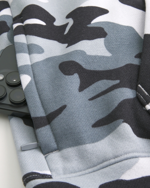 Boxy Camo Hoodie, White Camo view 2