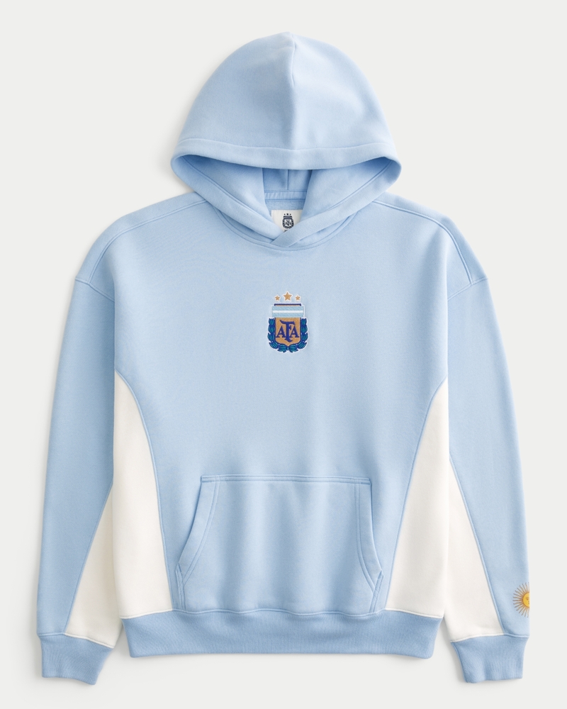 Boxy Argentine Football Association Graphic Hoodie