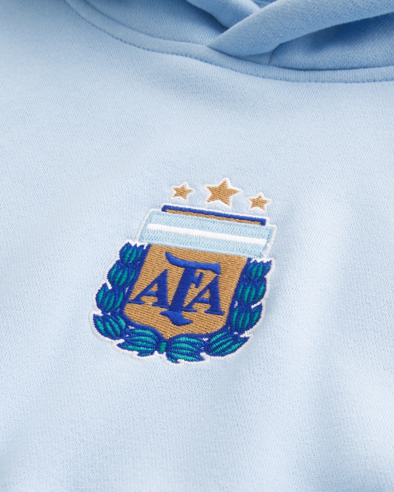 Boxy Argentine Football Association Graphic Hoodie