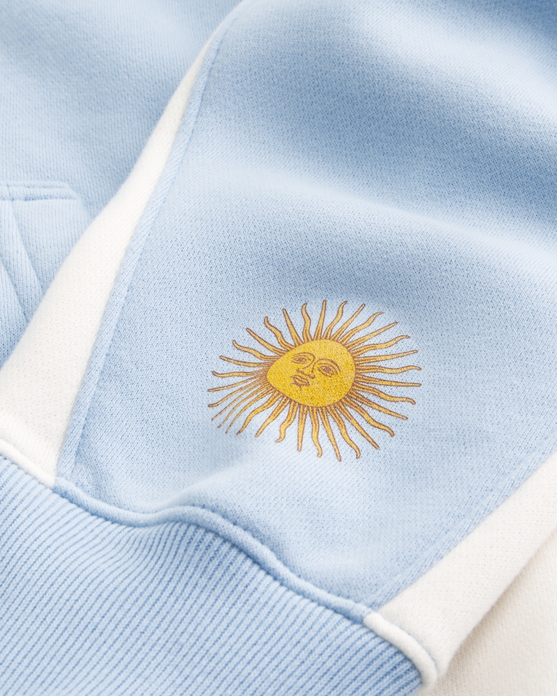 Boxy Argentine Football Association Graphic Hoodie