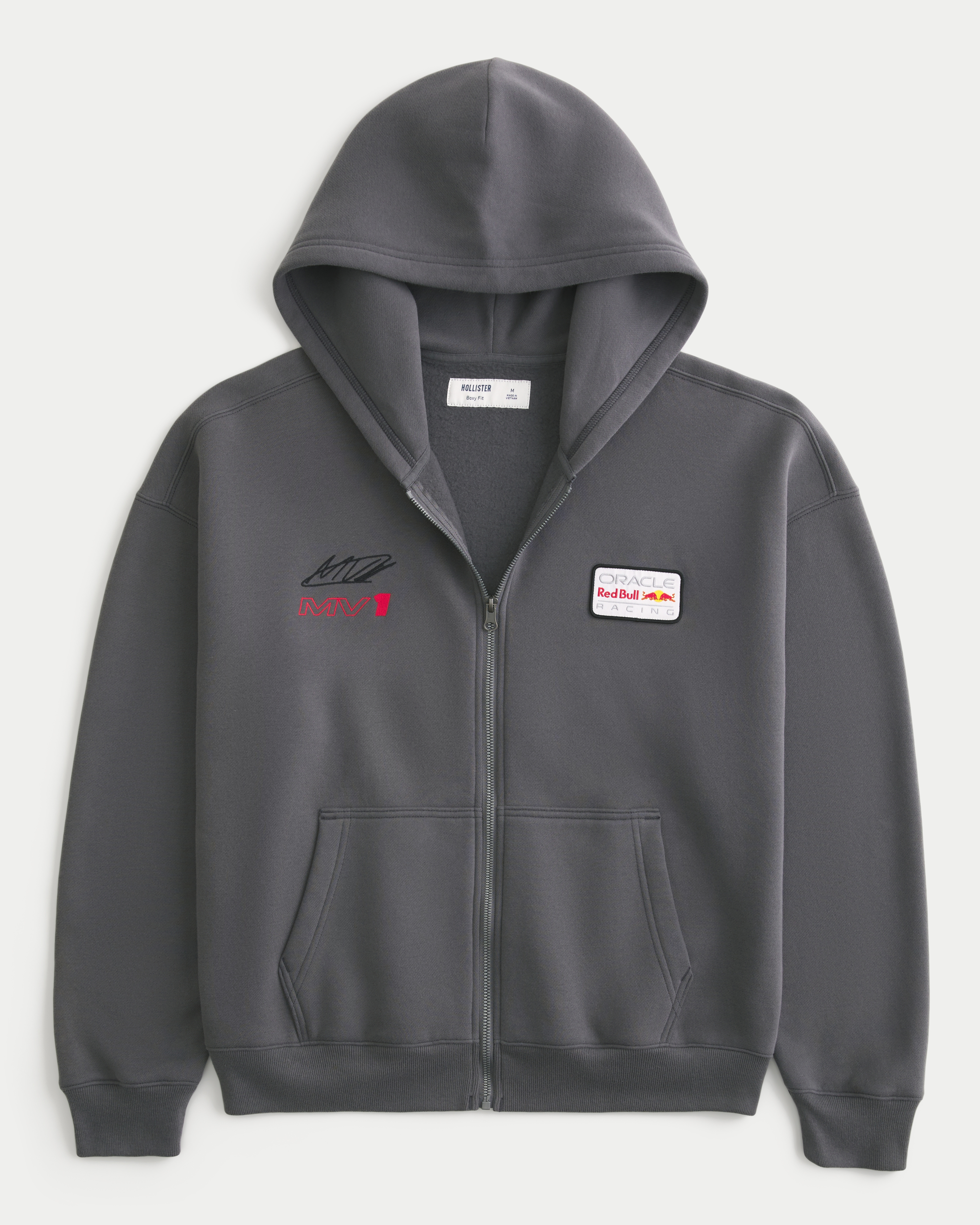 Boxy Zip-Up Oracle Red Bull Racing Graphic Hoodie