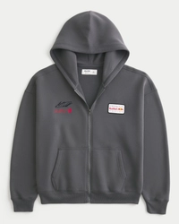 Boxy Zip-Up Oracle Red Bull Racing Graphic Hoodie