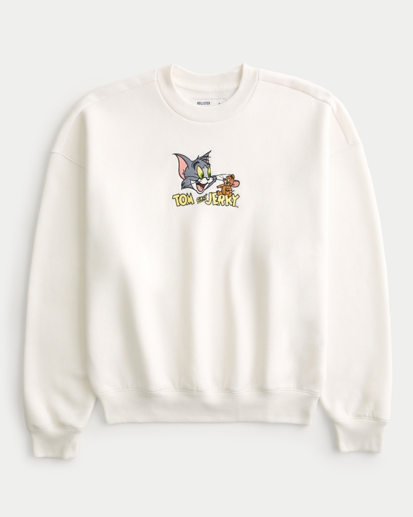 Tom and Jerry Graphic Sweatshirt, Cream view 1