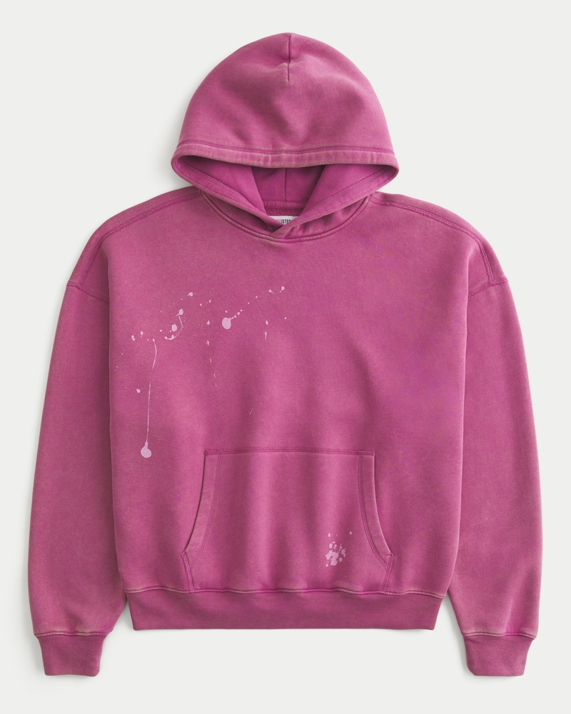 Men's Baggy Cinch Paint Splatter Hoodie | Men's Tops