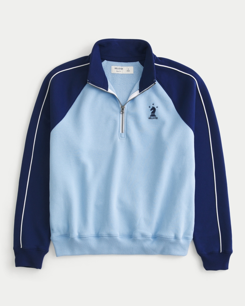 Men's Boxy Fleece Logo Half-Zip Sweatshirt | Men's Clearance