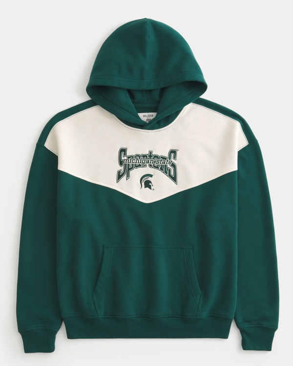 Michigan State Spartans Graphic Hoodie, Dark Green view 1