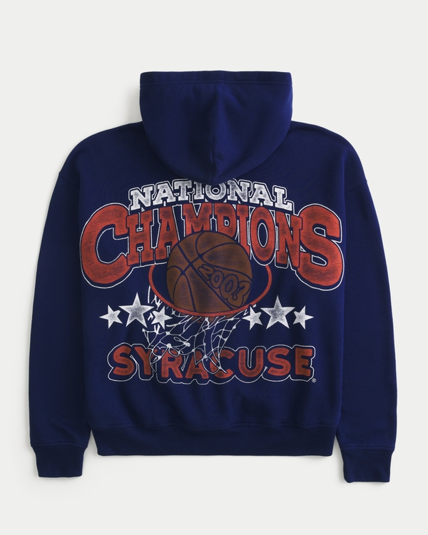 Syracuse University Graphic Hoodie, Navy view 1