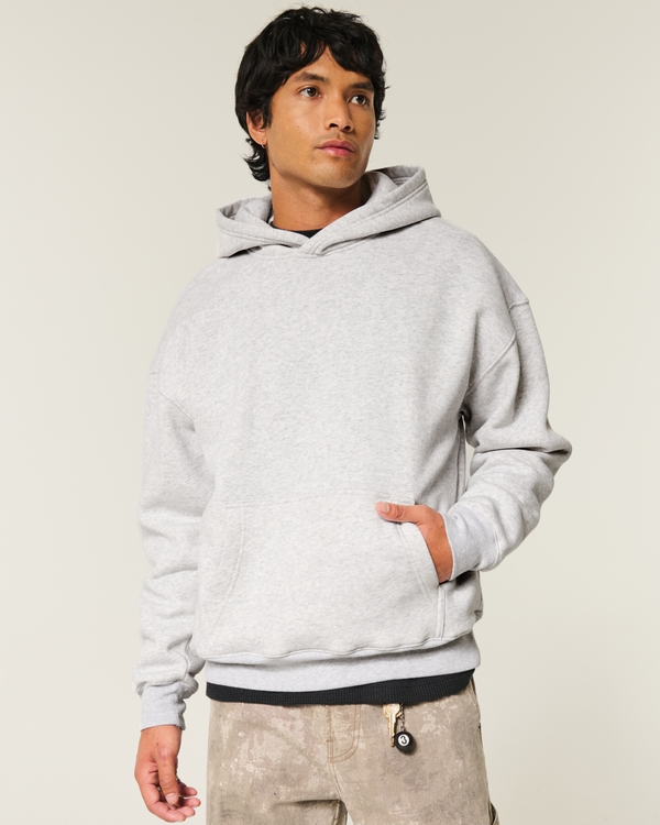 Boxy Hoodie, Light Heather Gray view 1