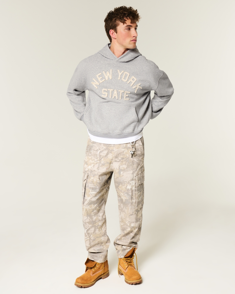 Boxy New York Graphic Hoodie