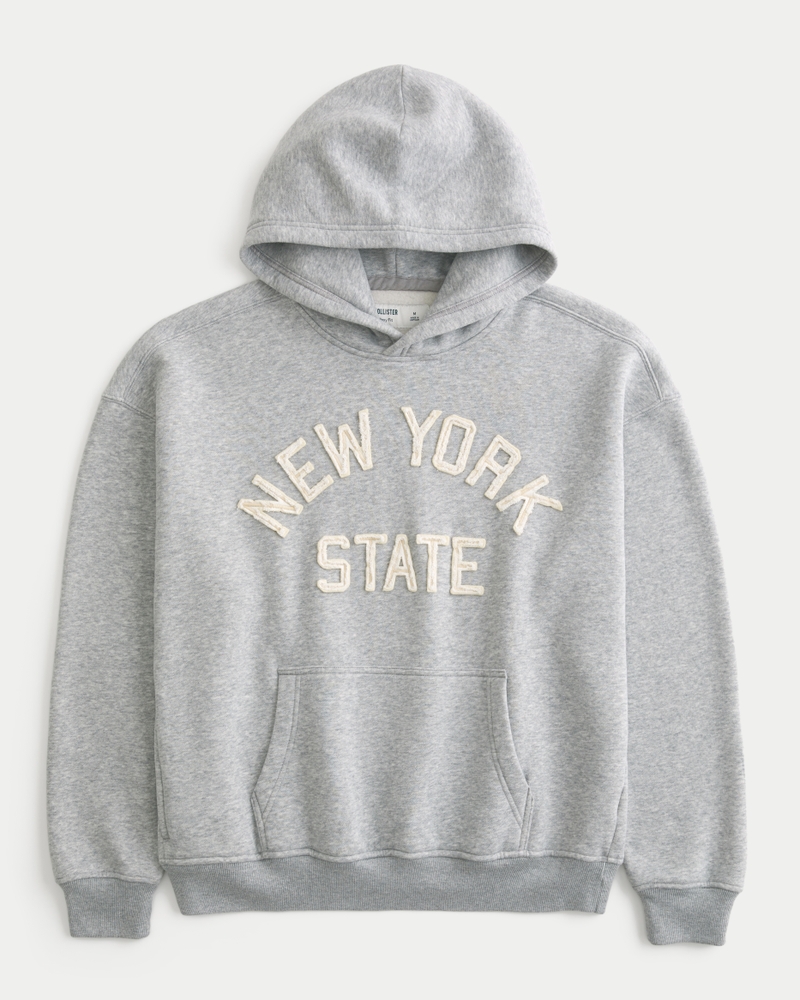 Boxy New York Graphic Hoodie
