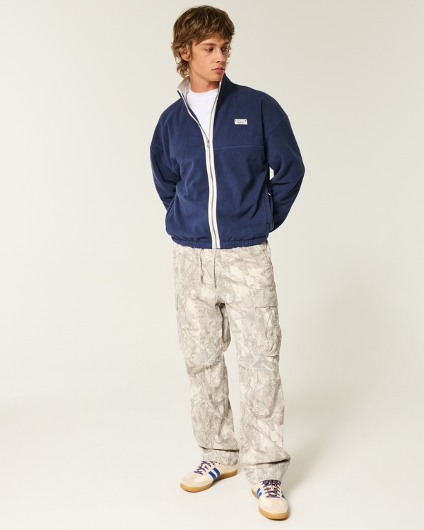 Thermal Fleece Zip-Up Sweatshirt, Dark Navy view 2