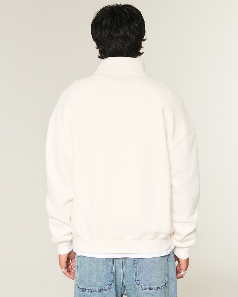 Boxy Logo Quarter-Zip Sweatshirt