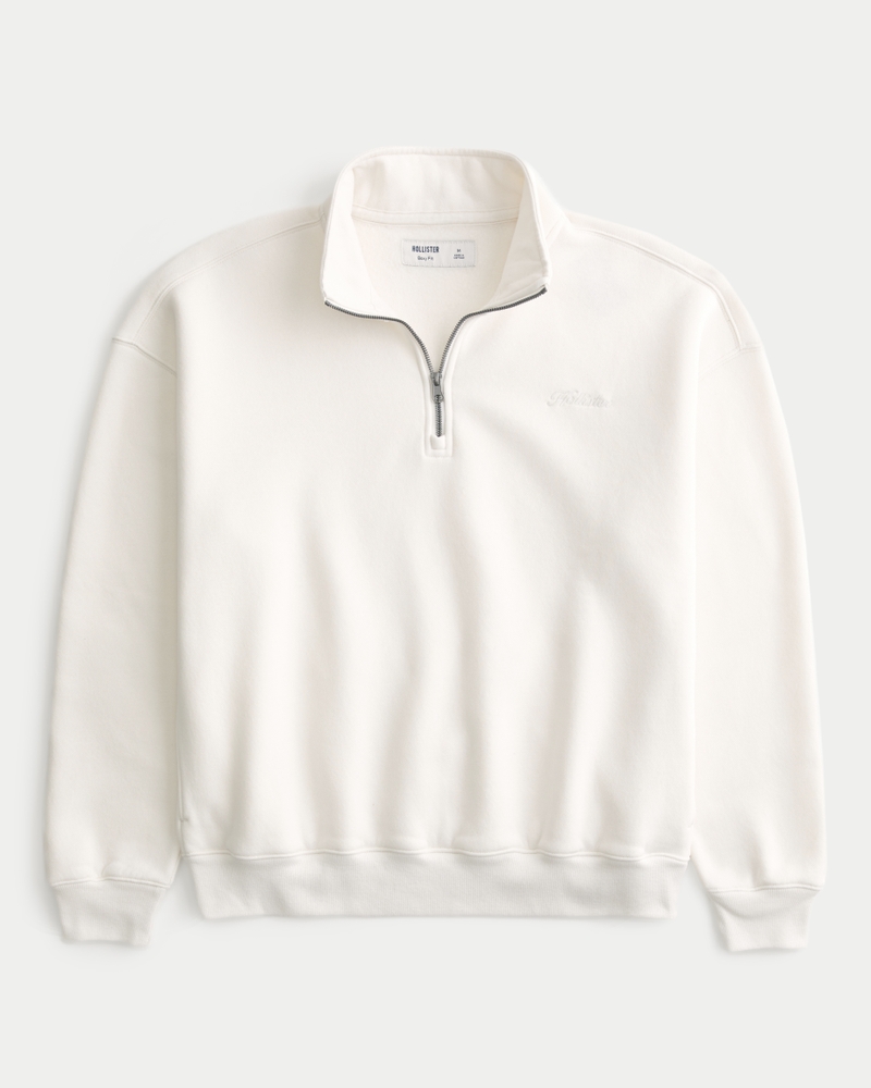 Boxy Logo Quarter-Zip Sweatshirt