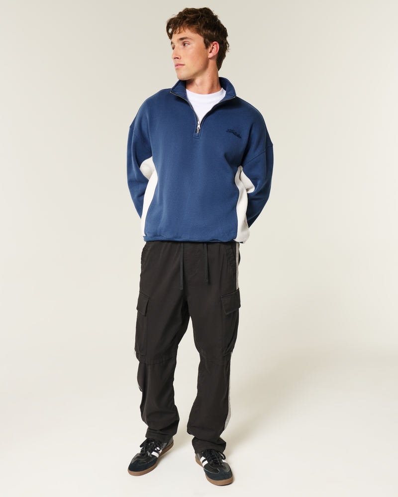 Boxy Logo Quarter-Zip Sweatshirt