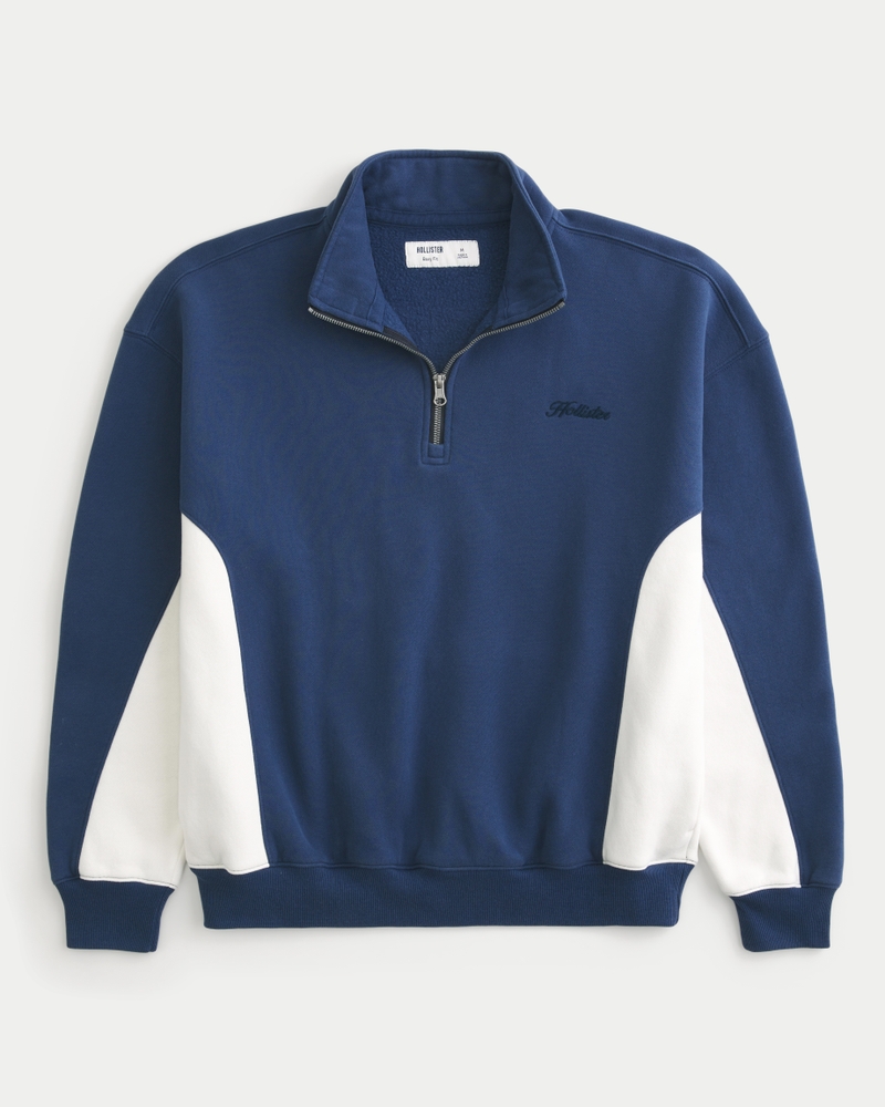 Boxy Logo Quarter-Zip Sweatshirt