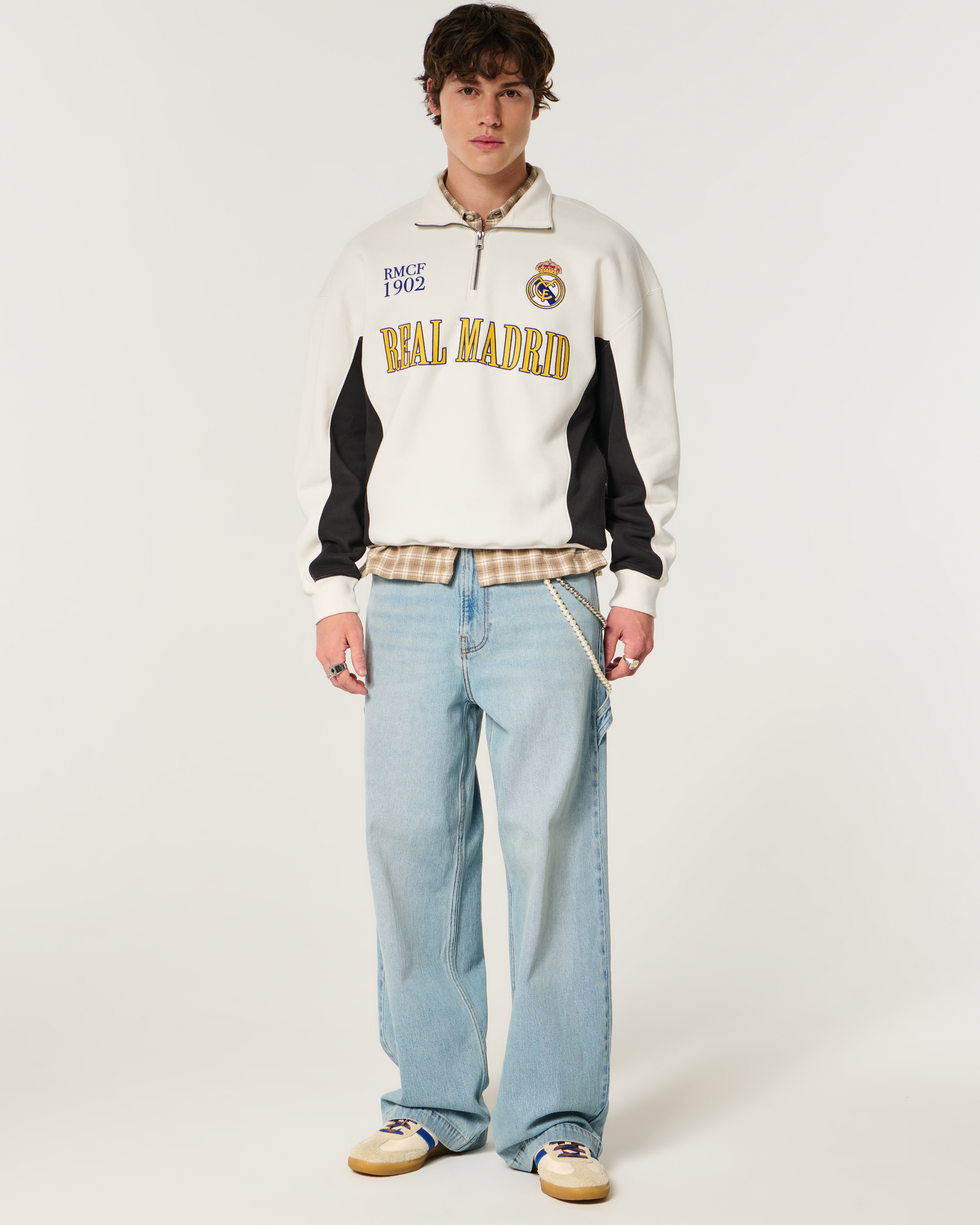Hollister Real Madrid CF Graphic Quarter-Zip Sweatshirt at