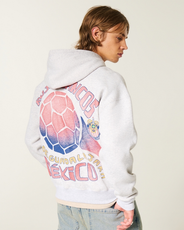 Club Deportivo Guadalajara Graphic Hoodie, Light Heather Gray view 2
