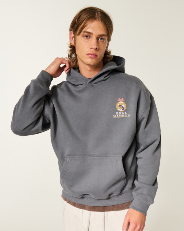 Real Madrid CF Graphic Hoodie, Dark Gray view 1