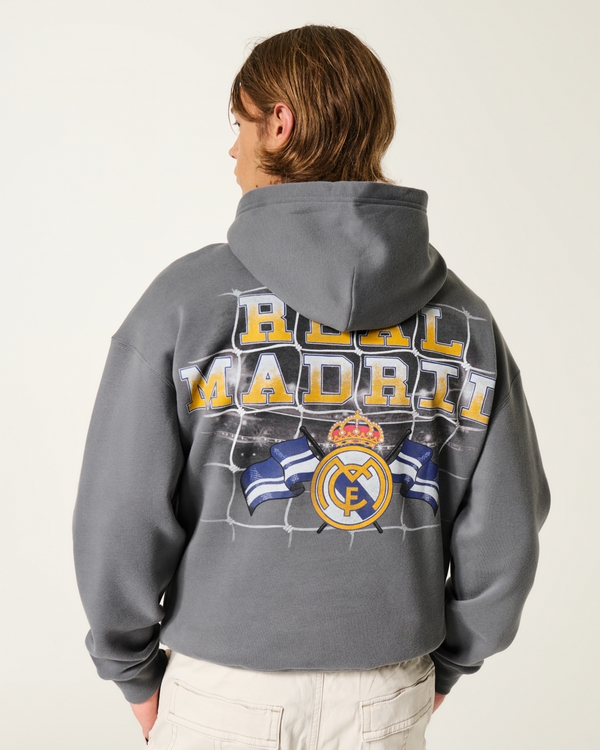 Real Madrid CF Graphic Hoodie, Dark Gray view 2