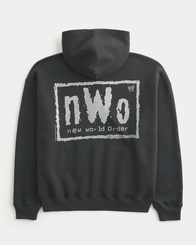 N.W.O ニューワールドオーダー　パーカー　90s Men's Boxy WWE nWo Graphic Zip-Up Hoodie | Men's Tops
