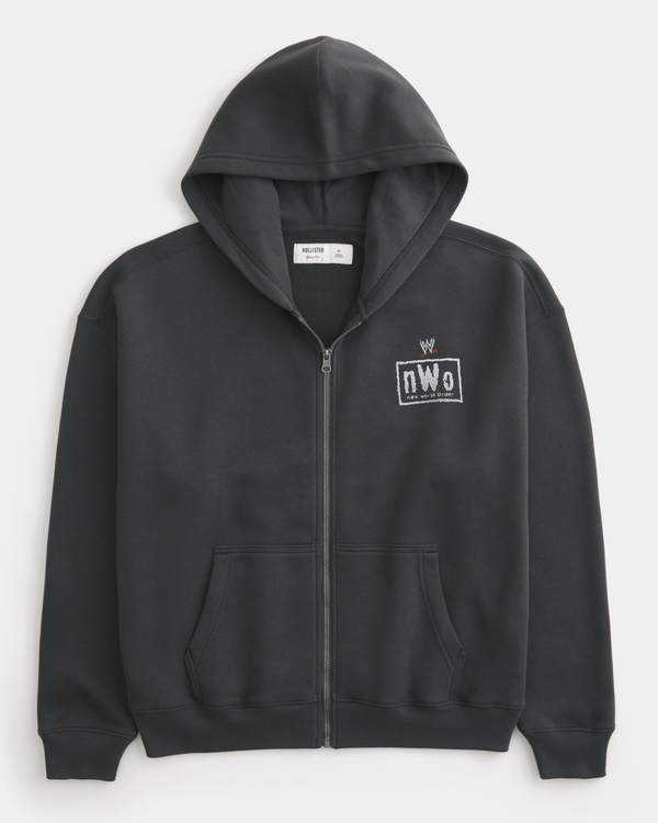 N.W.O ニューワールドオーダー　パーカー　90s Men's Boxy WWE nWo Graphic Zip-Up Hoodie | Men's Tops