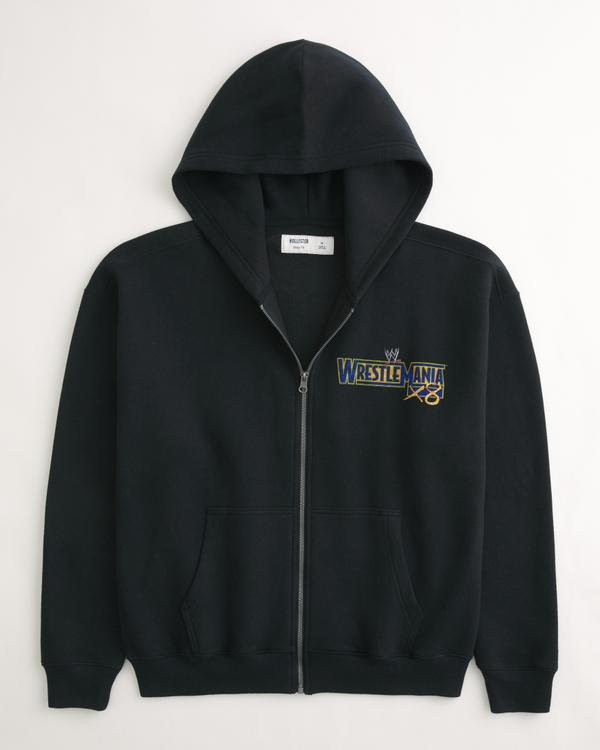 Men's Boxy Zip-Up WrestleMania Graphic Hoodie | Men's Tops