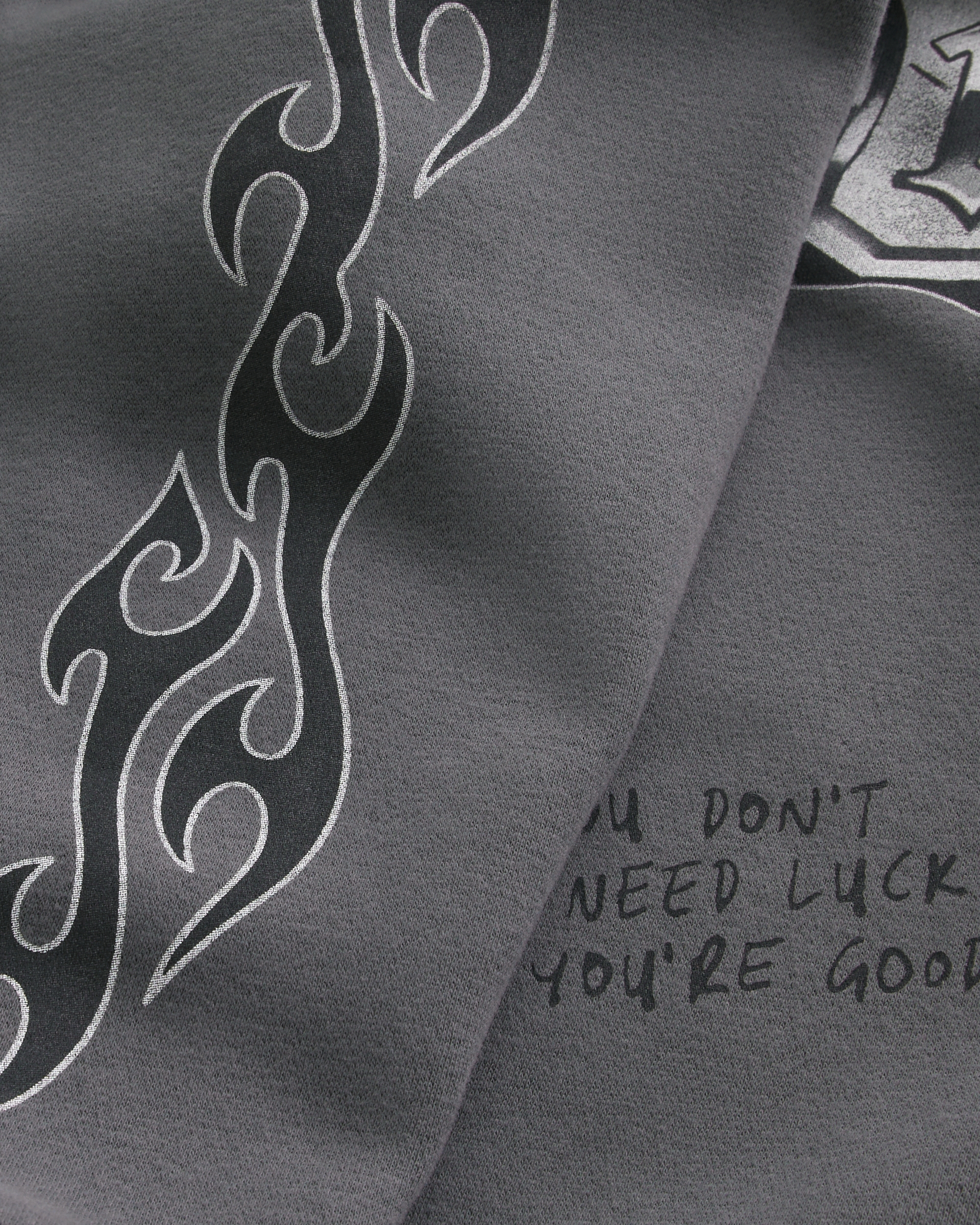 Boxy Zip-Up No Fear Graphic Hoodie