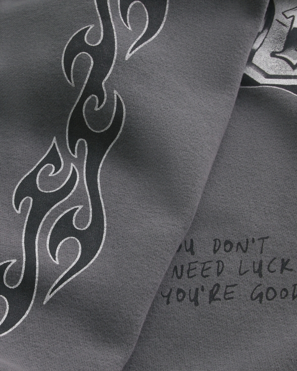 Men's Boxy Zip-Up No Fear Graphic Hoodie | Men's Tops | HollisterCo.ca